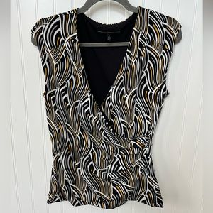 White House Black Market Faux Wrap top